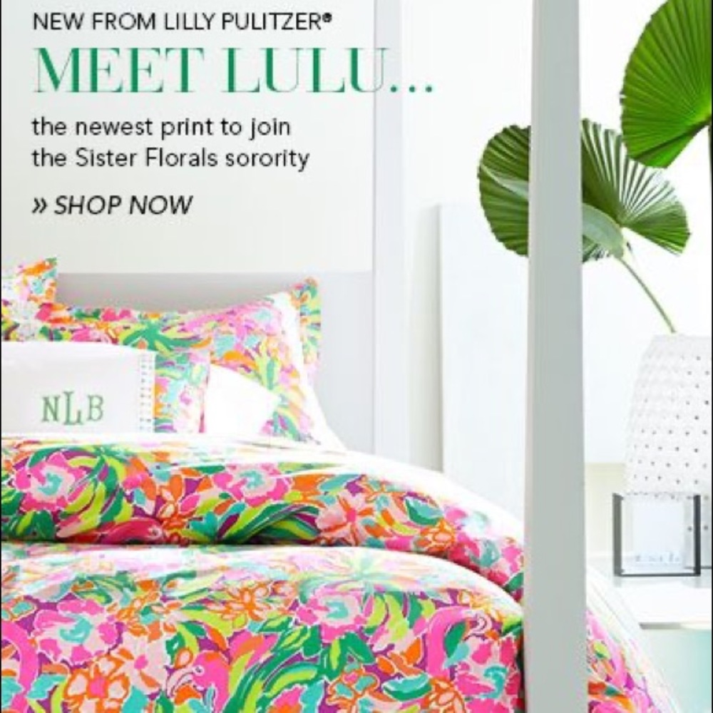 Lilly Pulitzer Lulu Flamingo Fabric Duvet Twin Set